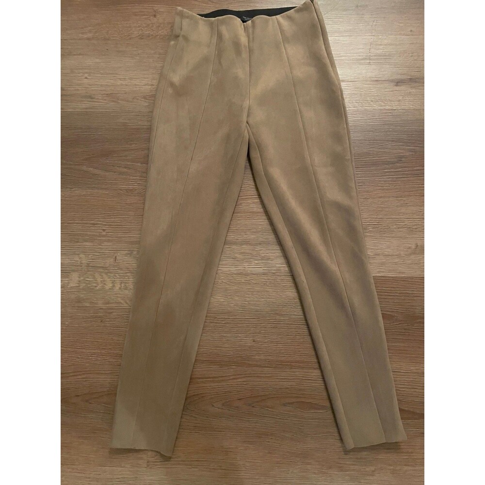 Zara Faux Suede Leggings in Camel Size M